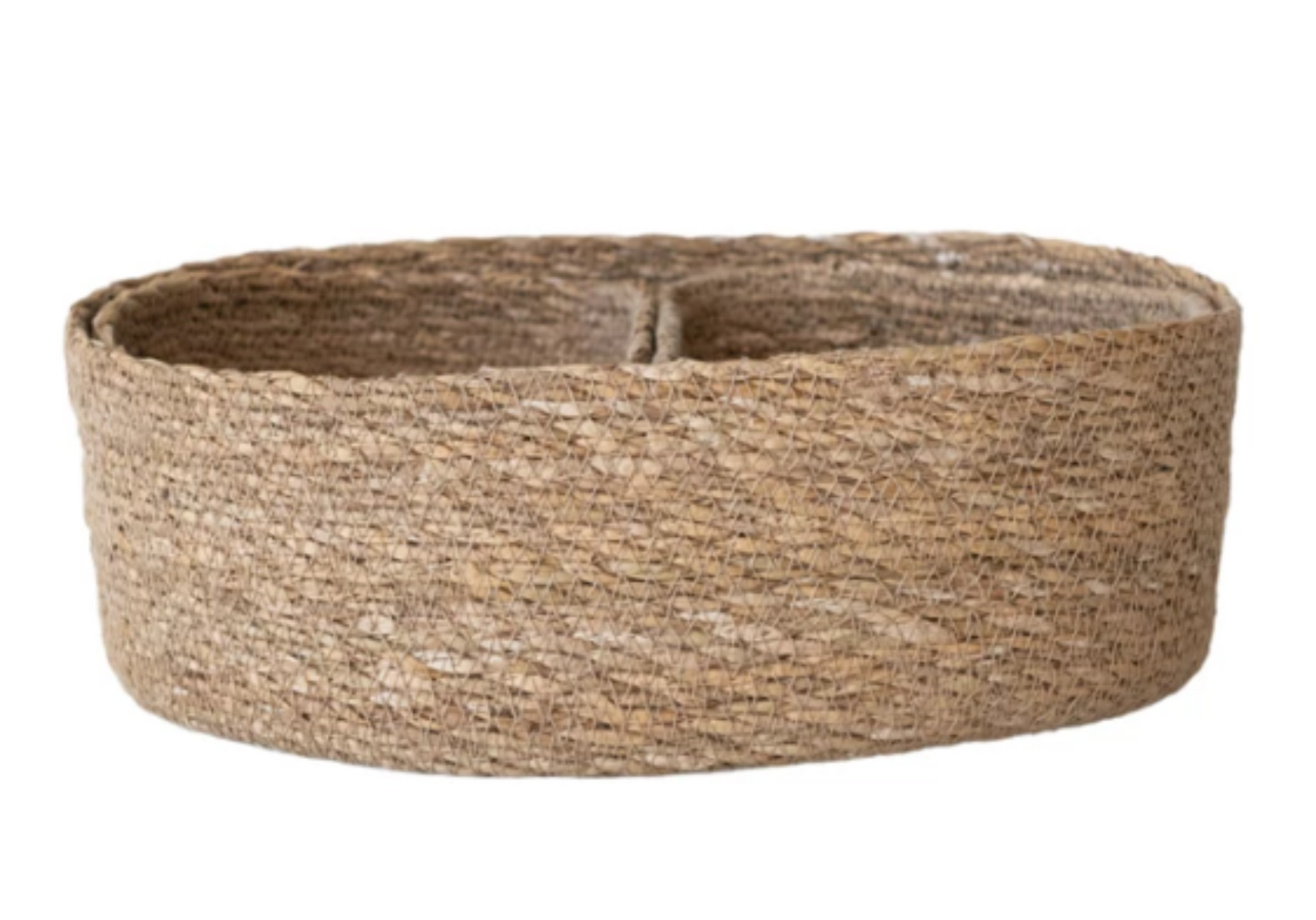 Hand-Woven Seagrass Nesting Baskets, Natural, Set of 3