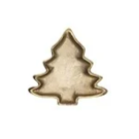 Cast Aluminum Tree Shaped Dish, Gold Finish
