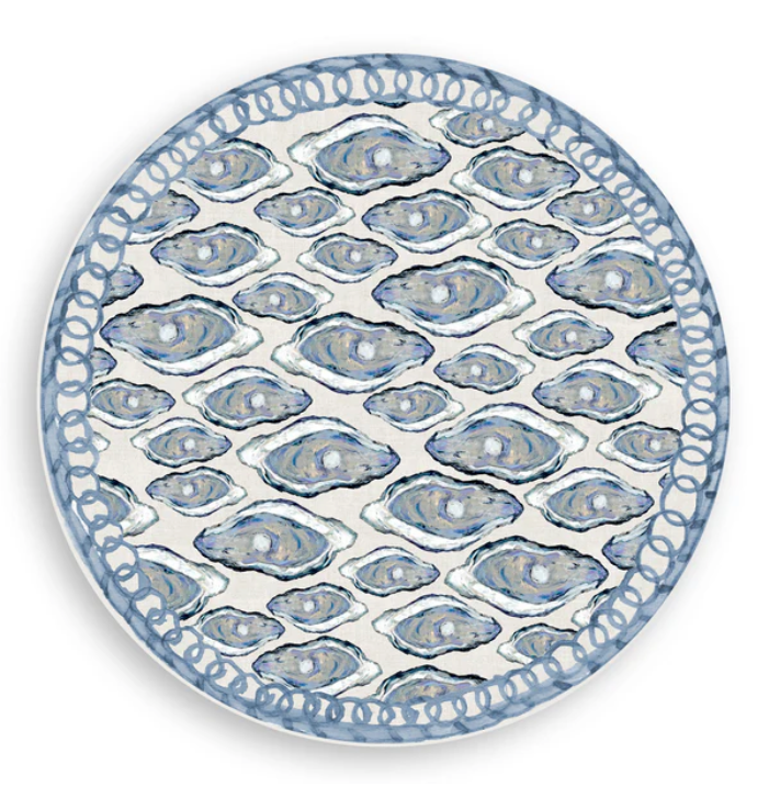 Blue Oysters Vinyl Placemat