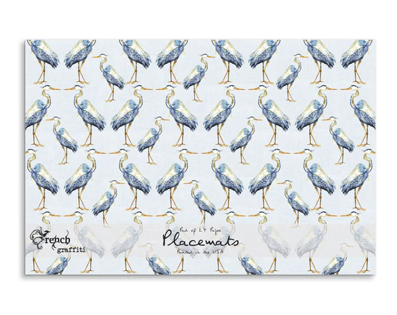 Blue Heron Paper Placemat