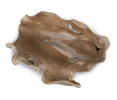 Teak Curvy Bowl