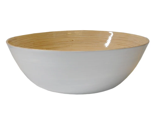 Bamboo Party Bowl - White