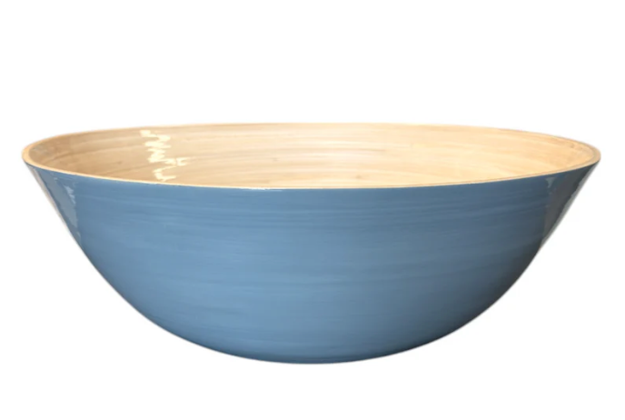 Bamboo Party Bowl - Dove Blue