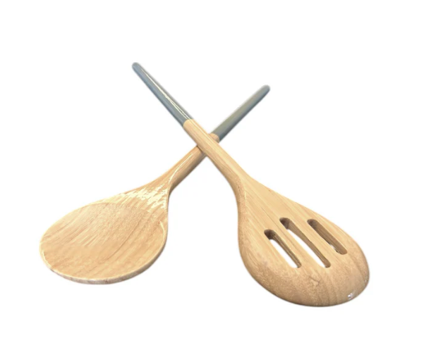 Refined Bamboo Salad Servers