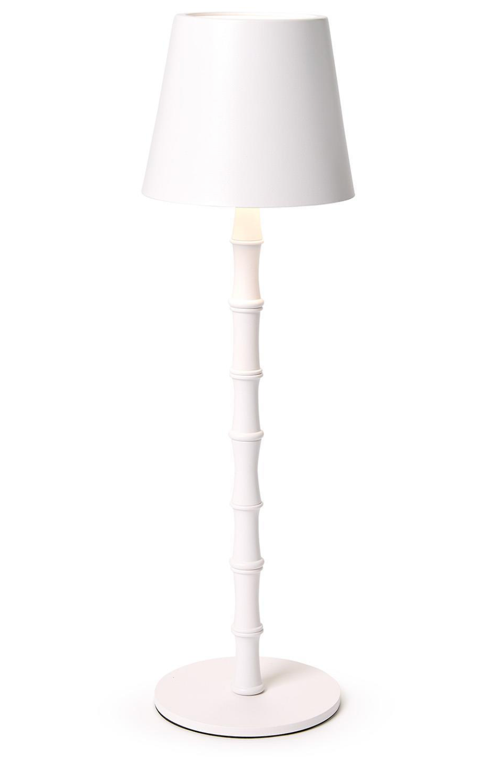 LED Portable Cordless White Bamboo Table Lamp