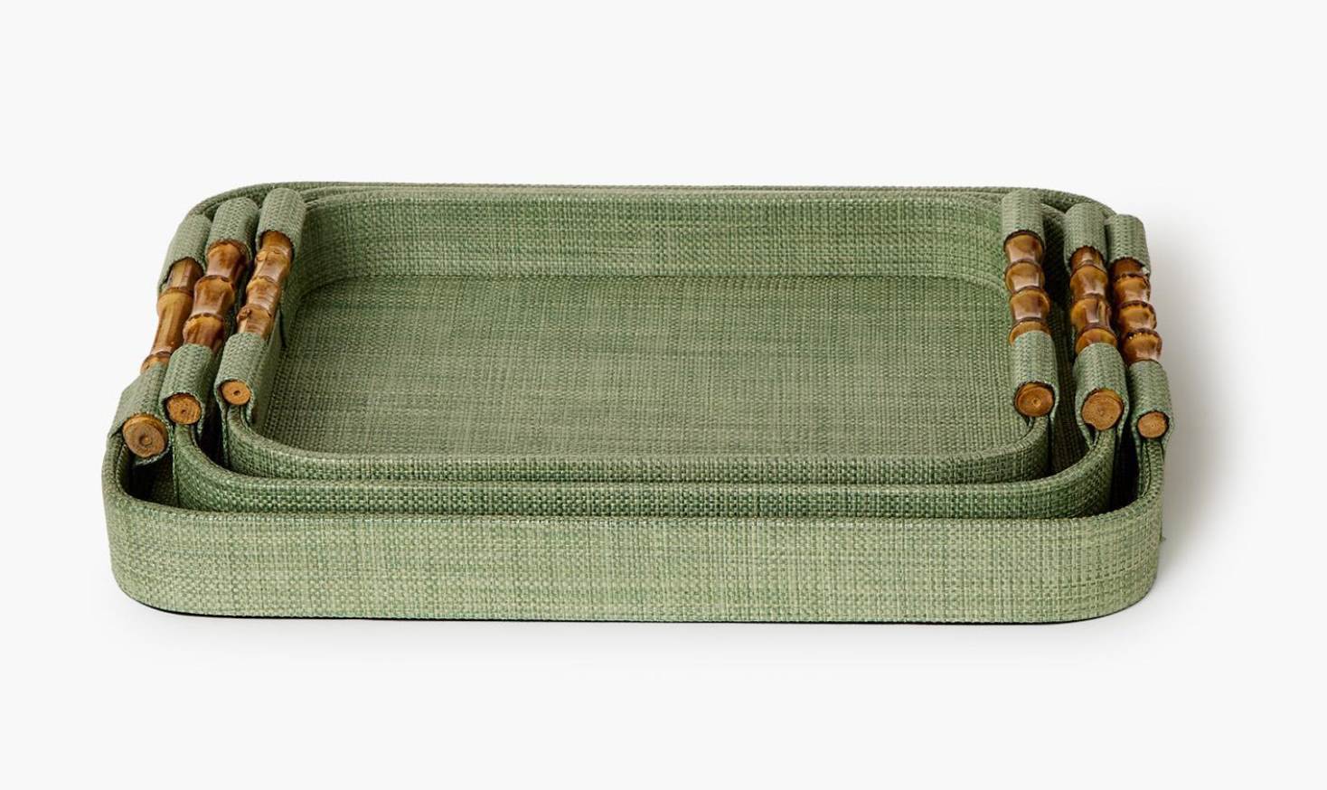 Green Grass Rectangle Trays