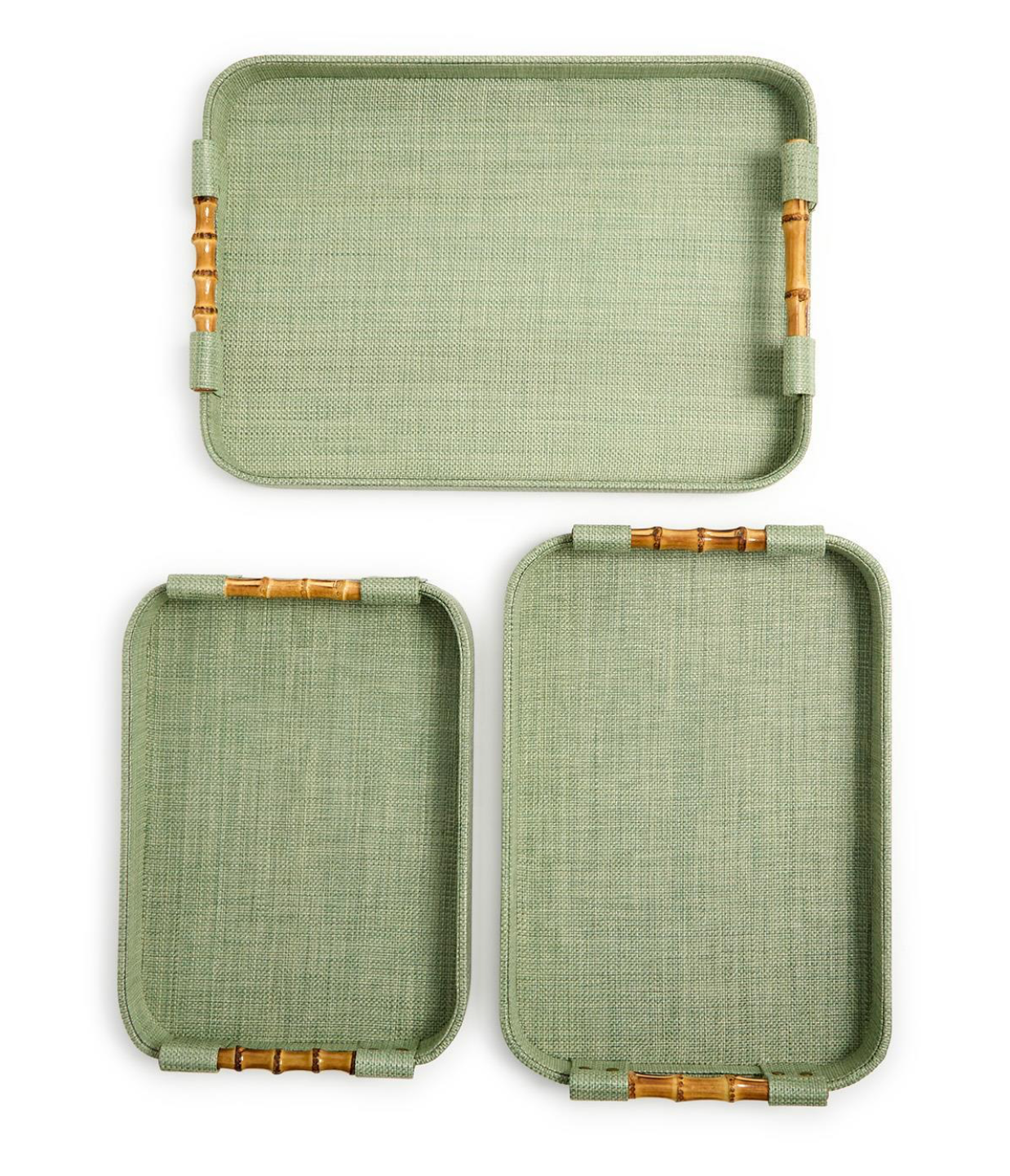 Green Grass Rectangle Trays