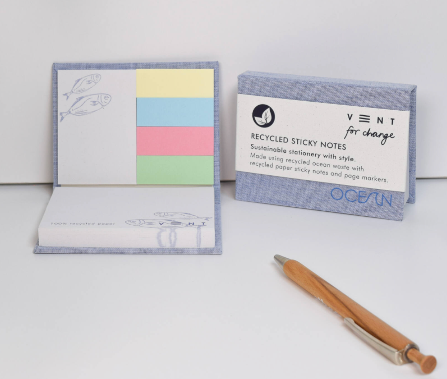 OCEAN Waste Sticky Note Block  Sea Blue