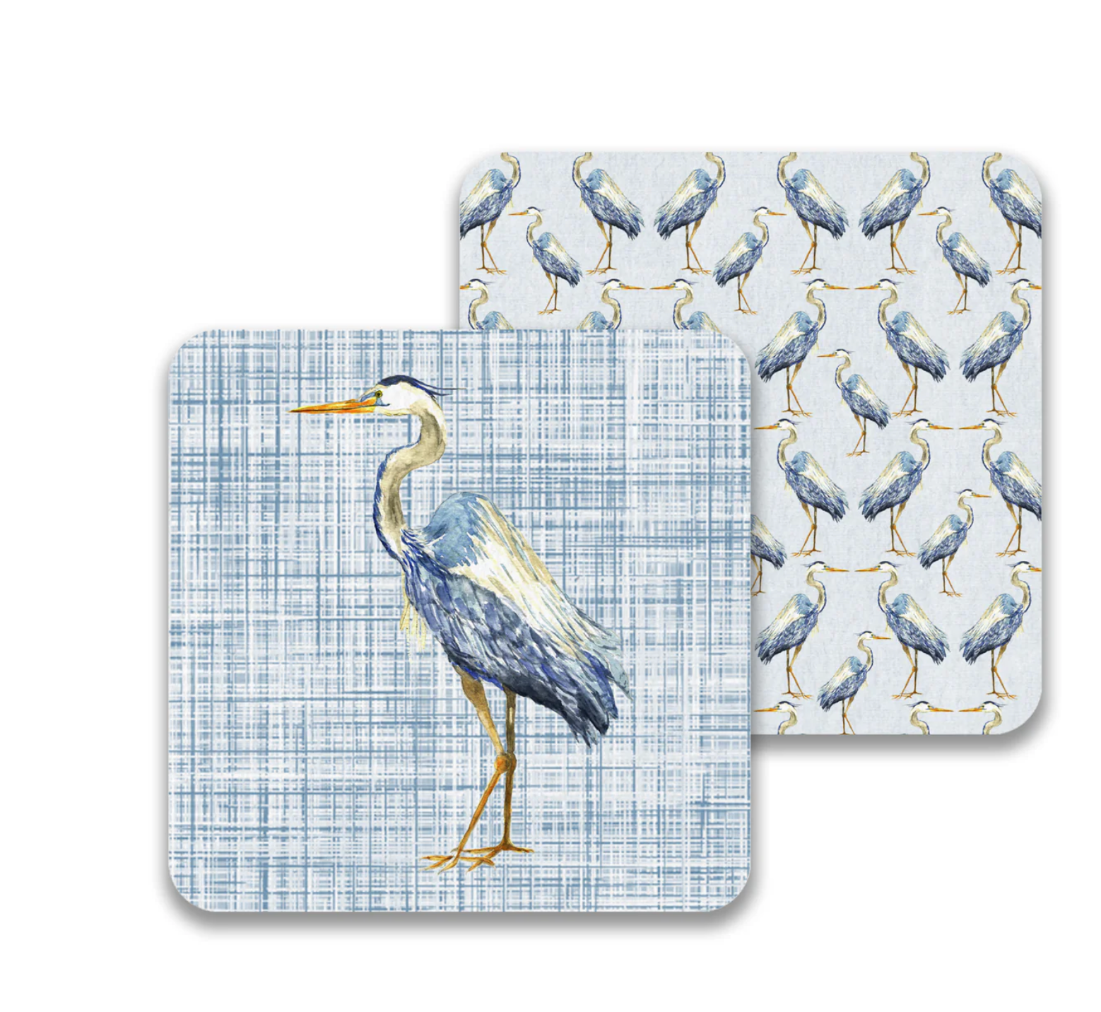 Blue Heron Paper Drink Coasters