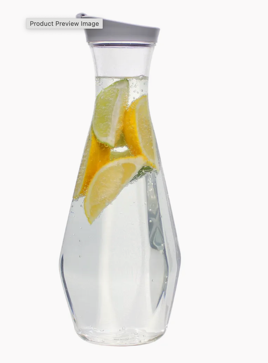 Diamond 56 oz. Acrylic Juice Jar, White Lid
