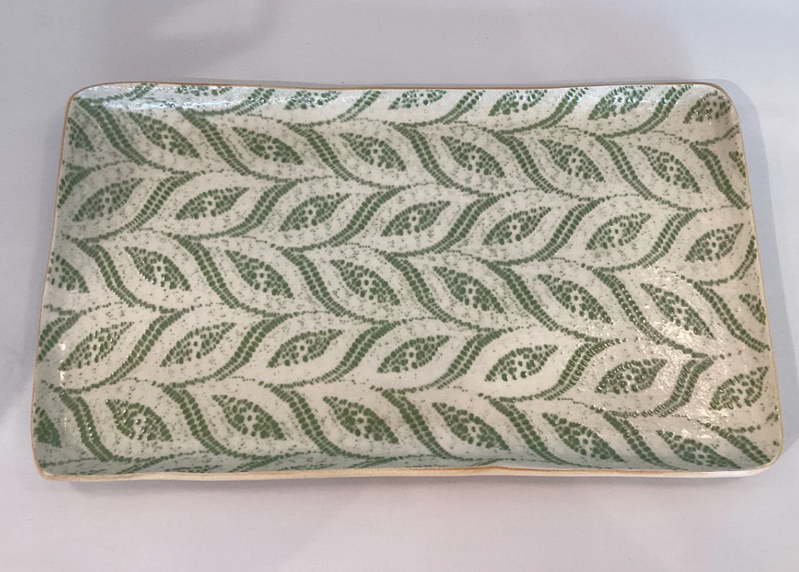 Large Stacking Rectangular in Paisley Citrus