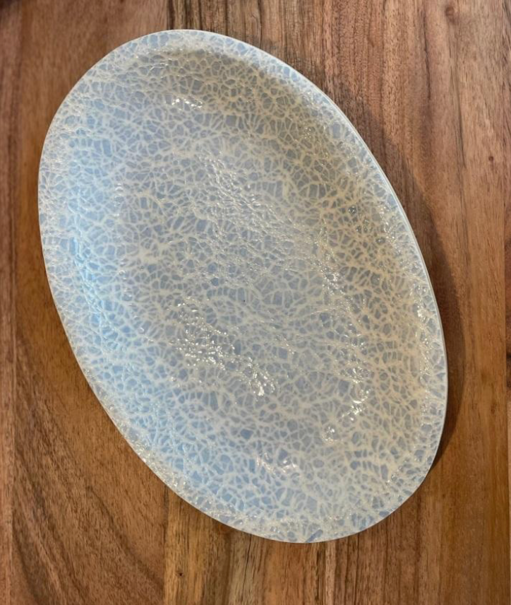 Petite Oval Crackle Opal