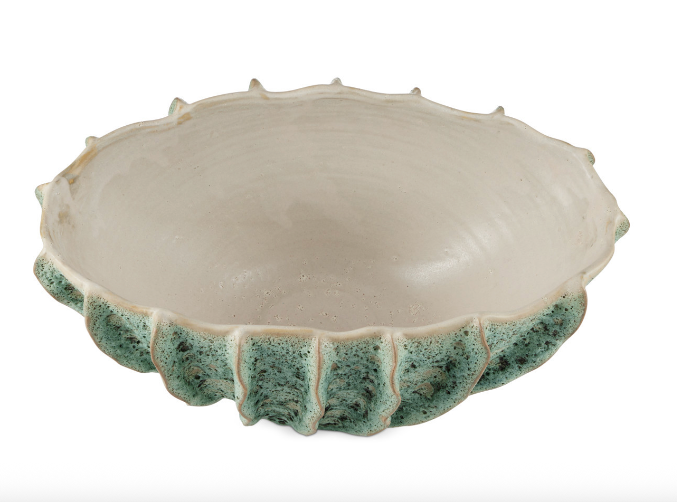 Sunken Boat Oval Green Bowl