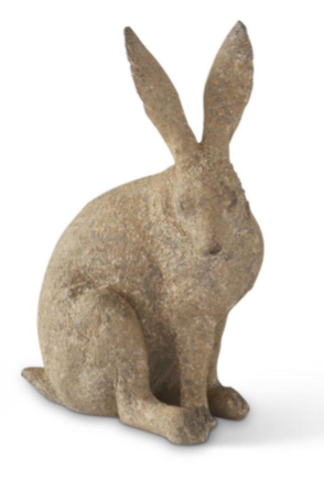 Weathered Gold Speckled Resin Garden Rabbits