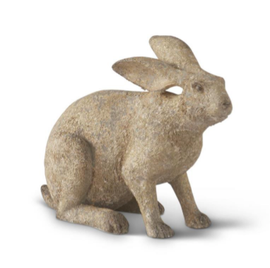 Weathered Gold Speckled Resin Garden Rabbits