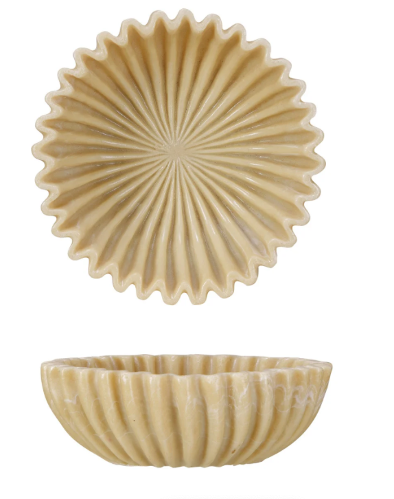 Decorative Resin Pleated Bowl