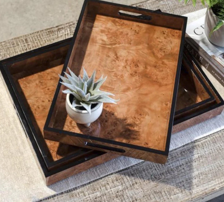 Burl Wood Grain Tray