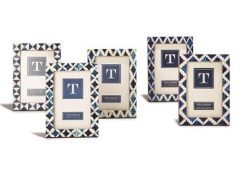 Indigo Photo Frame Asst 5 Designs 4"x 6"
