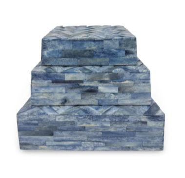 Blue Zigzag Inlay Box