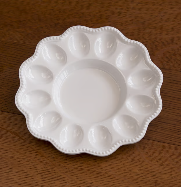 VIDA Alegria Deviled Egg Platter (White)