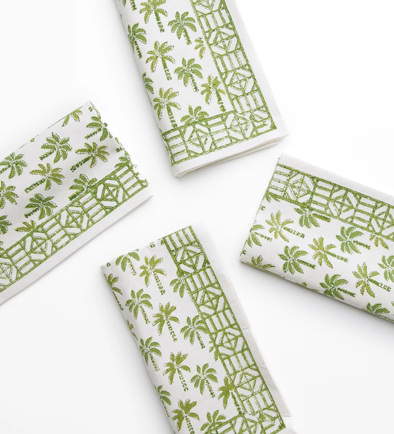 Palm Tree Green Napkins