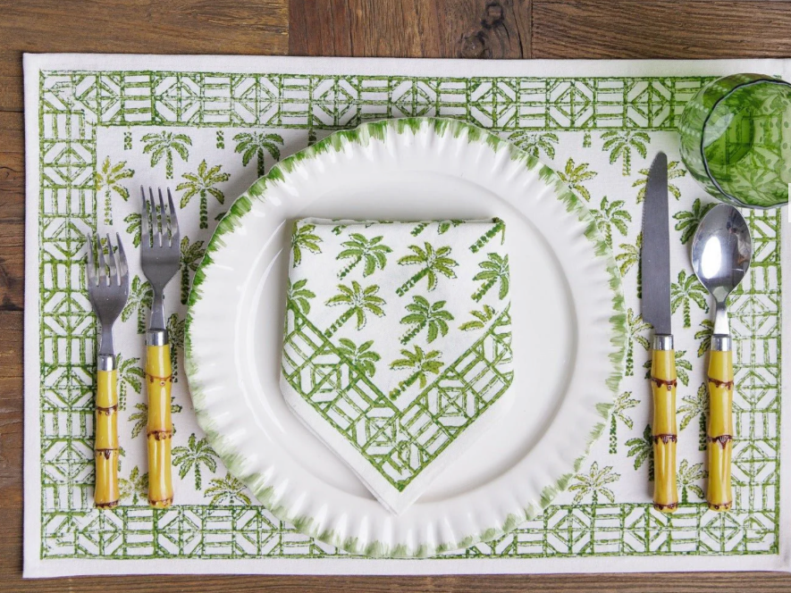 Palm Tree  Green Placemats