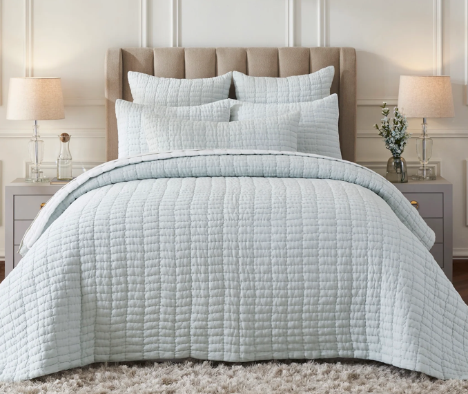 Logan Grid European Linen Quilt