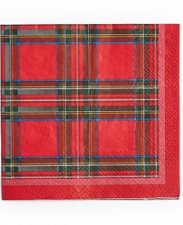 Tartan Paper Napkins cocktail