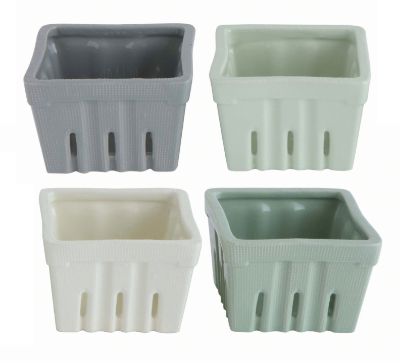 Textured Stoneware Berry Basket