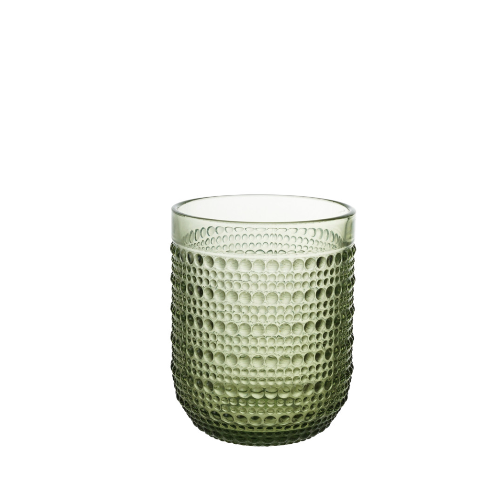 6 oz. Drinking Glass with Raised Dots, Green