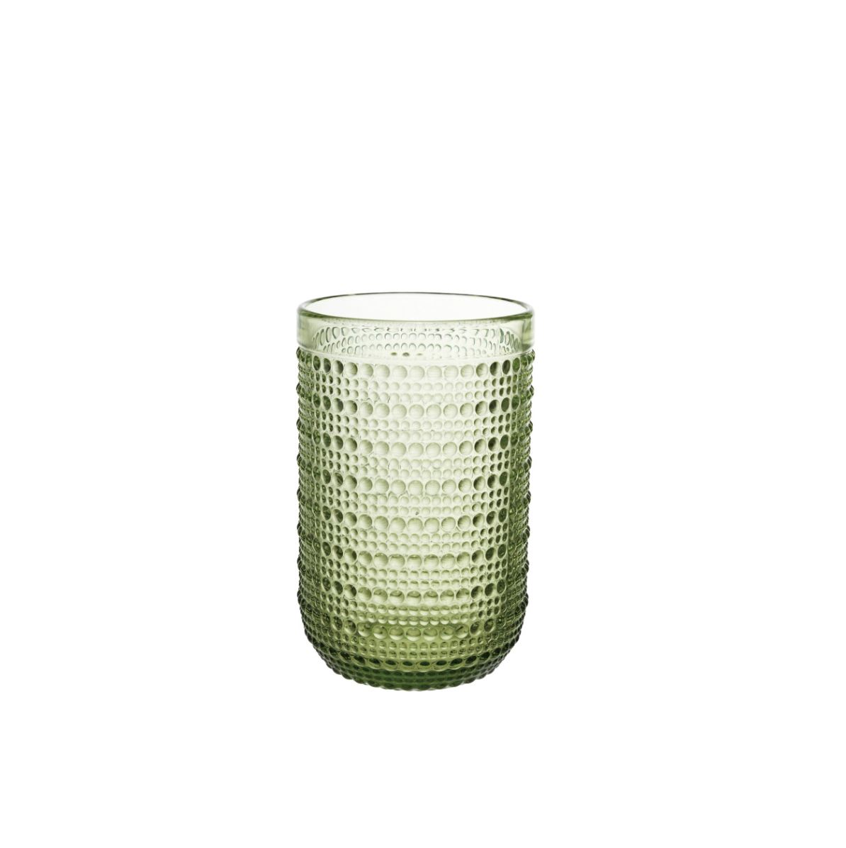 12 oz. Drinking Glass with Raised Dots, Green