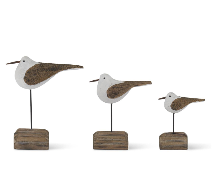 Set of 3 Seagulls on Driftwood
