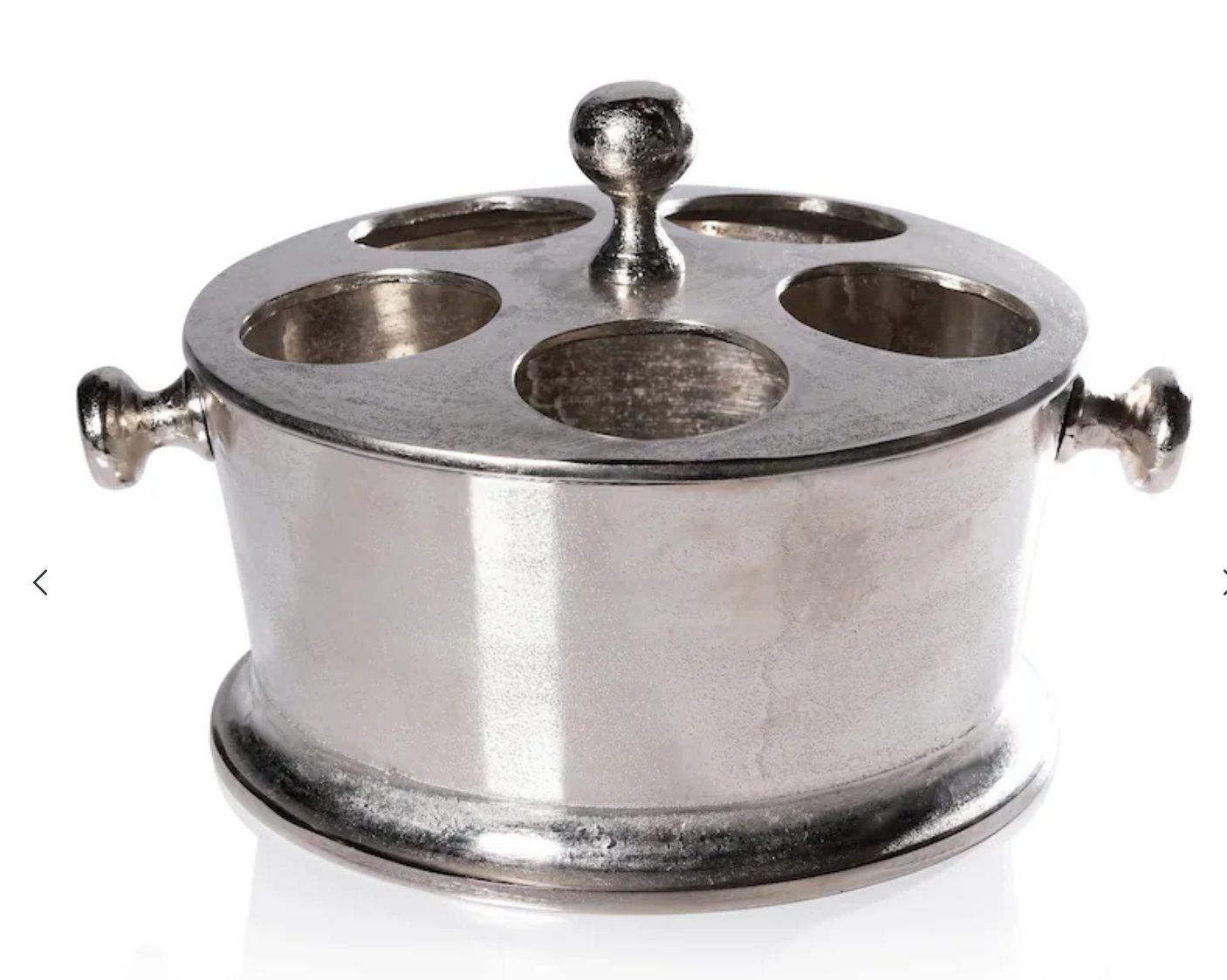 Raw Aluminum 5 bottle holder-nickel