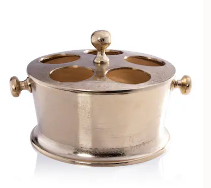 Raw Aluminum 5 bottle holder-Gold