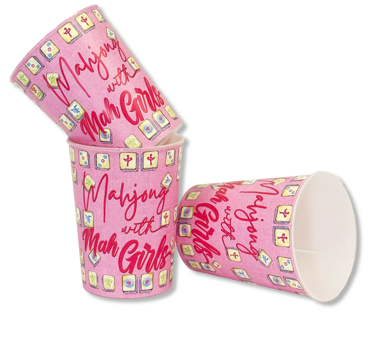 Mahjong with Mah Girls Party Cups