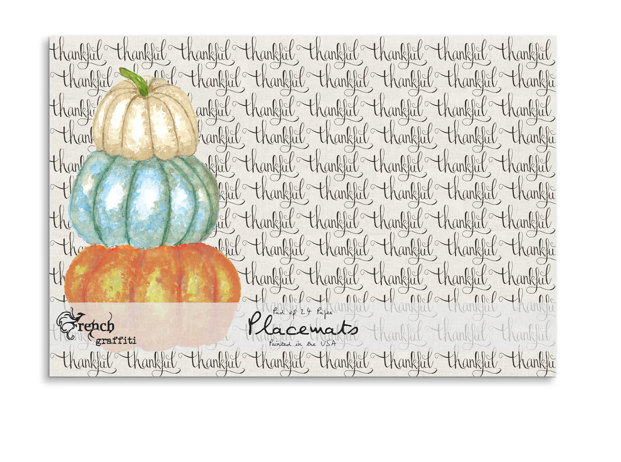 Thankful Pumpkins Paper Placemats
