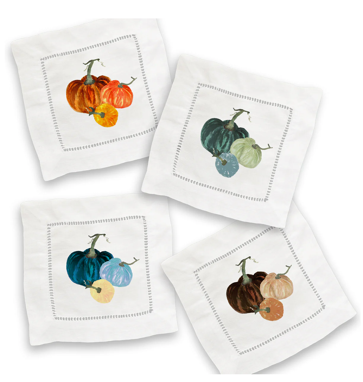 Pumpkin Linen Cocktail Napkins
