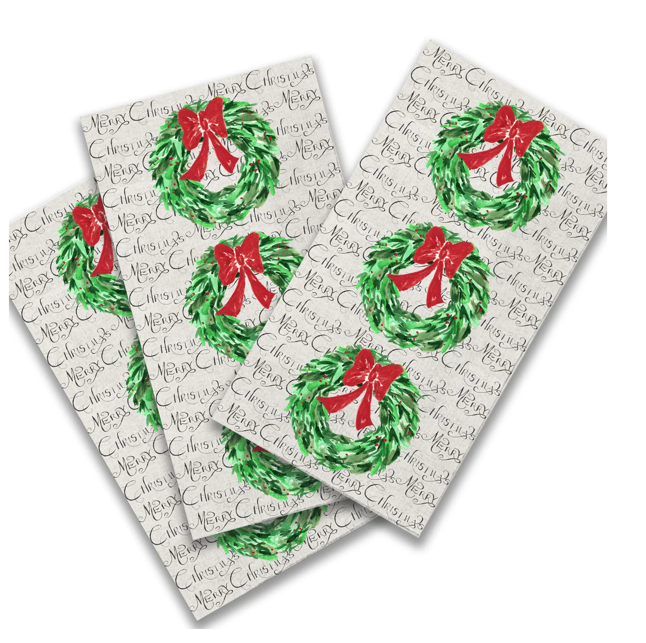 Christmas Wreath Guest Towels