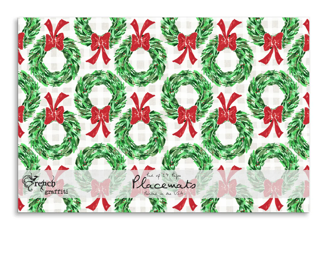 Wreath Paper Placemats