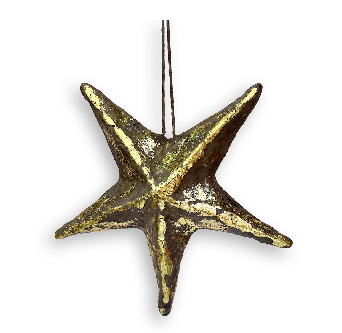 Stone Paper Mache Star Ornaments