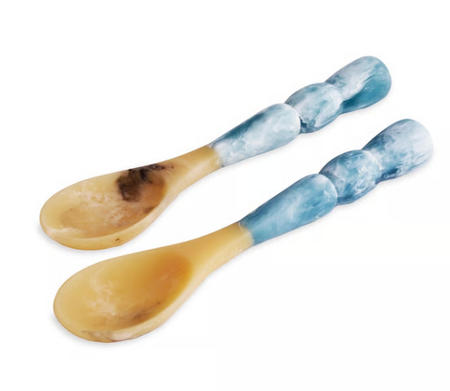 RESIN Amelia Salad Servers (Aqua)