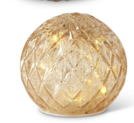 Gold Mercury Harlequin glass globes