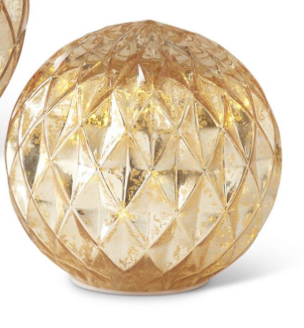 Gold Mercury Harlequin glass globes