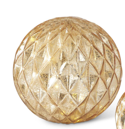 Gold Mercury Harlequin glass globes