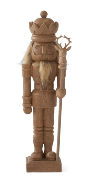 36.5 Inch Resin Faux Woodgrain Nutcracker