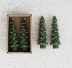Unscented Tree Shaped Tapers, Set of 2 -  2 5"