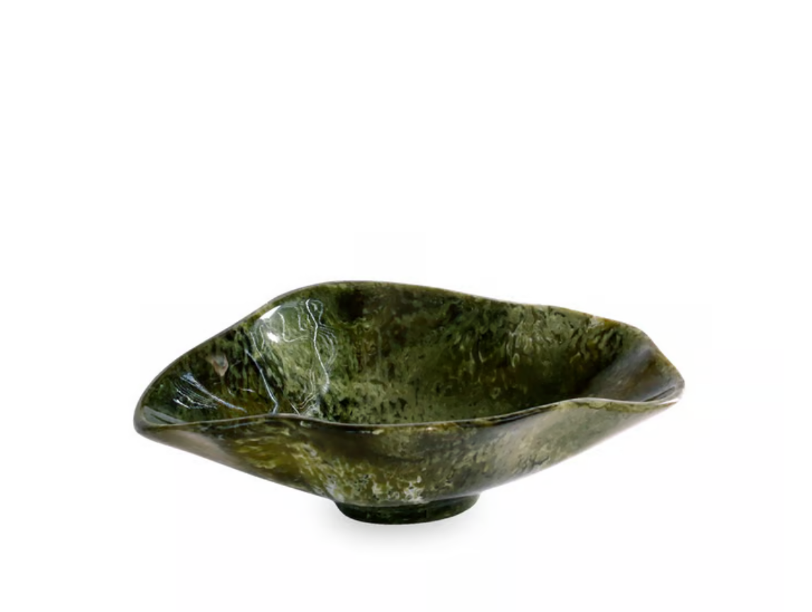 RESIN Malachite Small Oval Bowl
