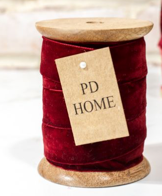 Red Velvet Ribbon Spool - 10 Yards