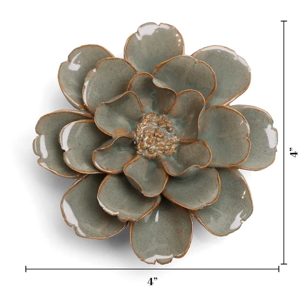 Moss Grey Oxeye Daisy Table Top Decoration Boho Design