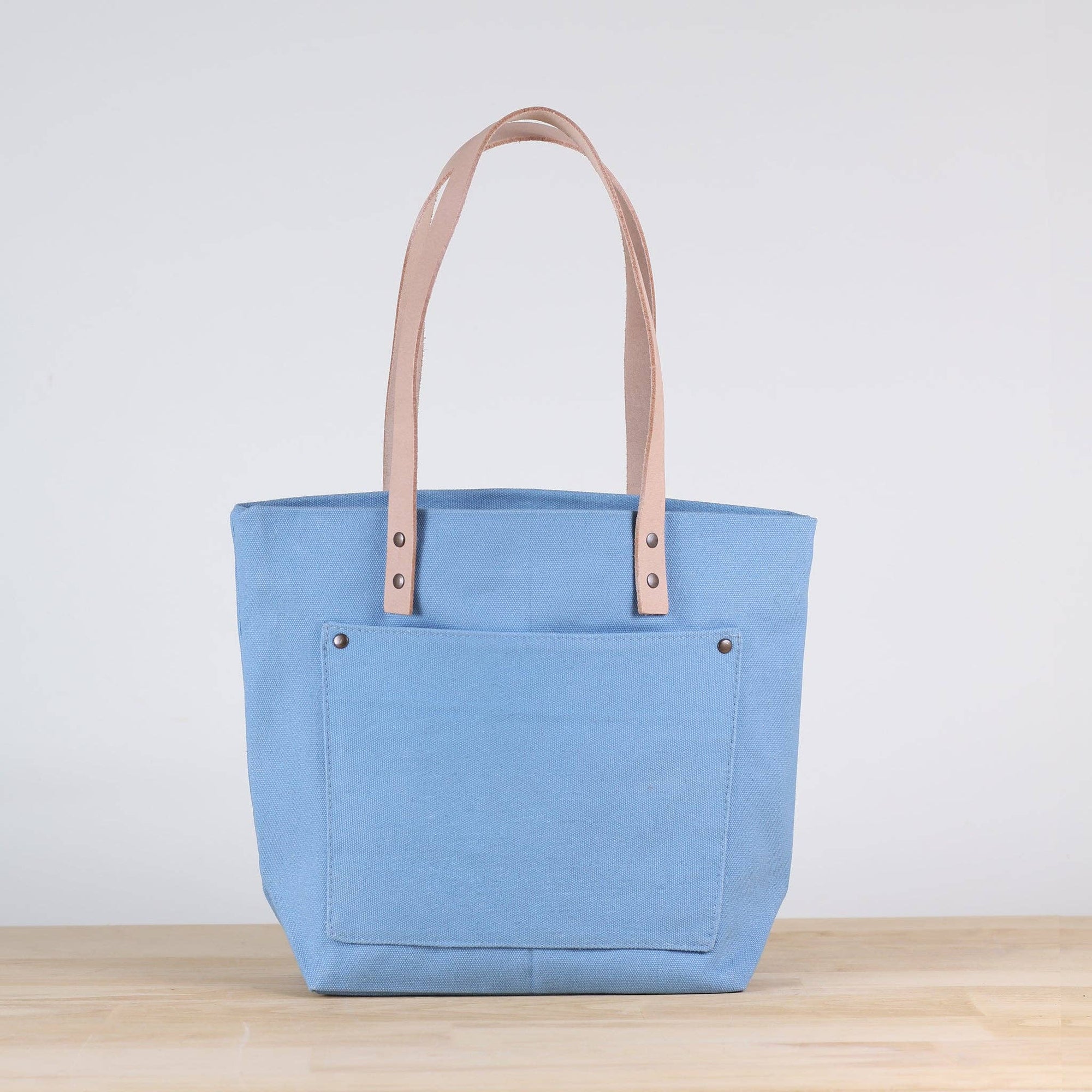Cape Canvas and Leather Lines Handbag: Sky